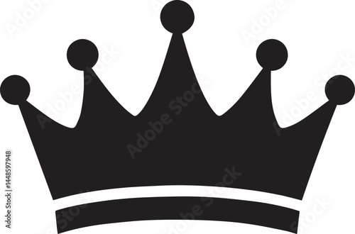 A set of black and golden crowns in a royal, luxurious style with a vector design symbolizing power, authority, and wealth