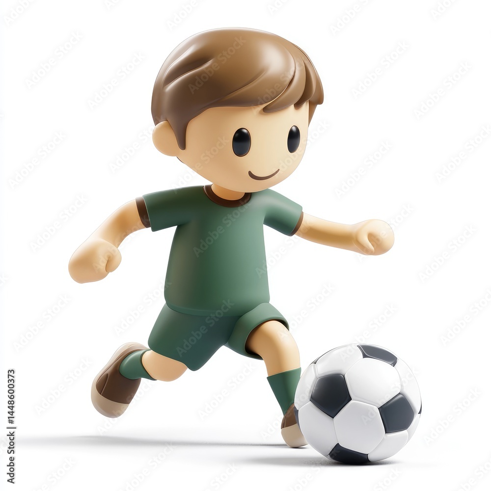 Cartoon soccer player in action. Cartoon soccer player in action.