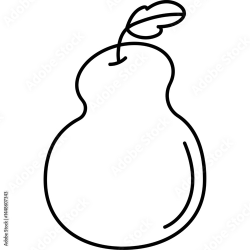 Adorable pear flat Illustration Design
