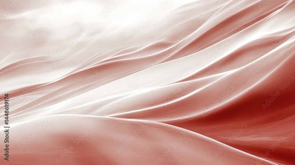 Fototapeta premium Stunning abstract representation of flowing, red-toned fabric.