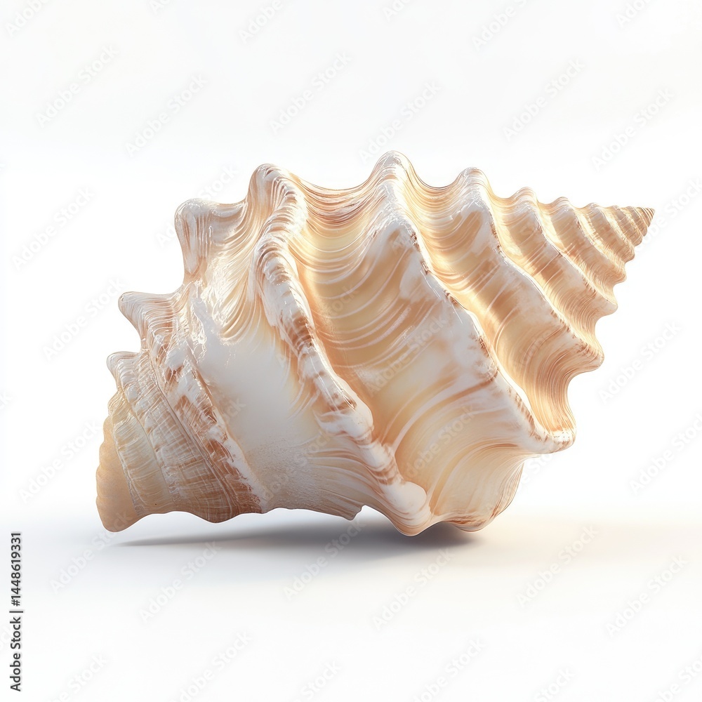 Magnificent Seashell Close-up: A Detailed Study of Nature's Exquisite Artwork, Displaying Intricate Texture and Pastel Hues Magnificent Seashell Close-up: A Detailed Study of Nature's Exquisite Artwork, Displaying Intricate Texture and Pastel Hues