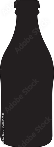 Wine bottle silhouette vector, Wine bottle icon
