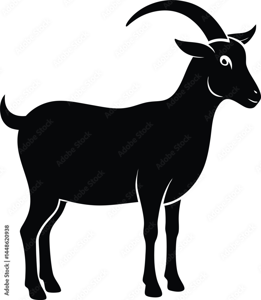Fototapeta premium Minimalist Goat Silhouette