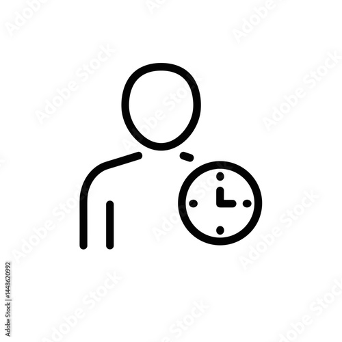 Icon representing circadian rhythms with a clock  
