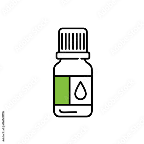 Essential Oil Bottle Icon for Mental Detox  