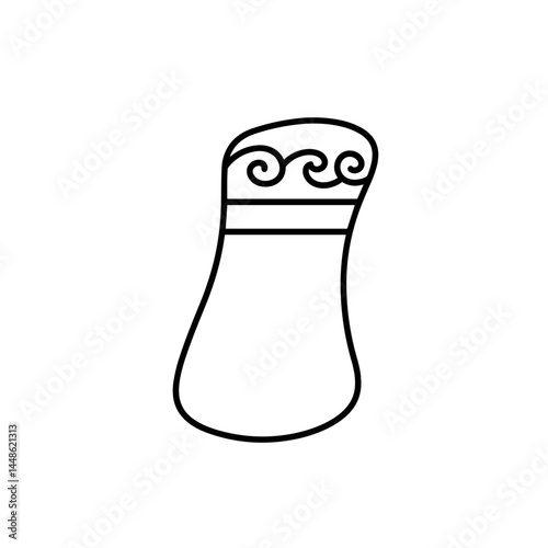 Gua Sha tool outline in minimalist style representing spa detox  