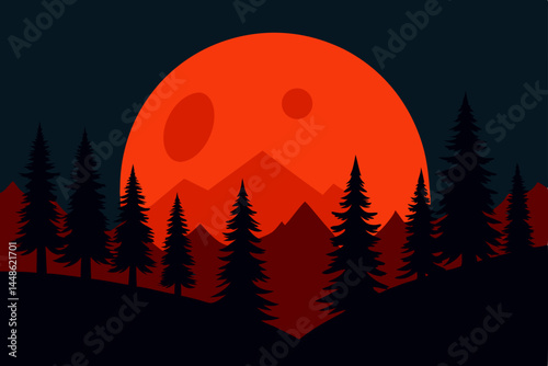 vector illustration of a forest