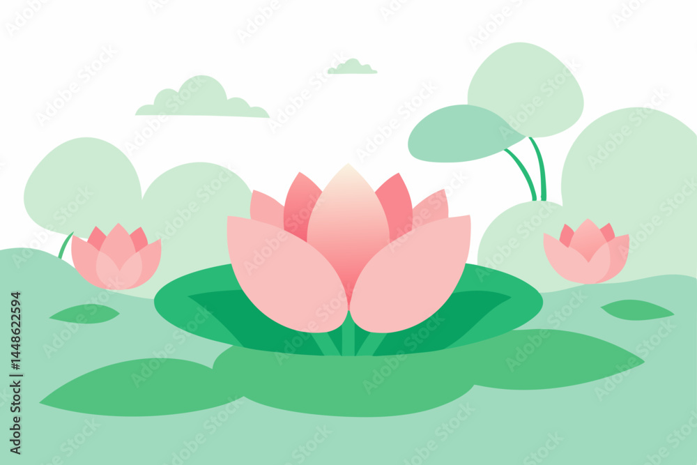 Fototapeta premium pink lotus flower