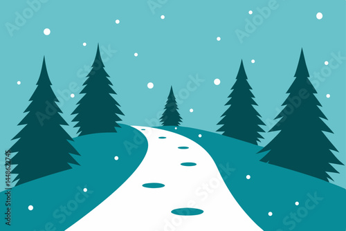 winter landscape with trees