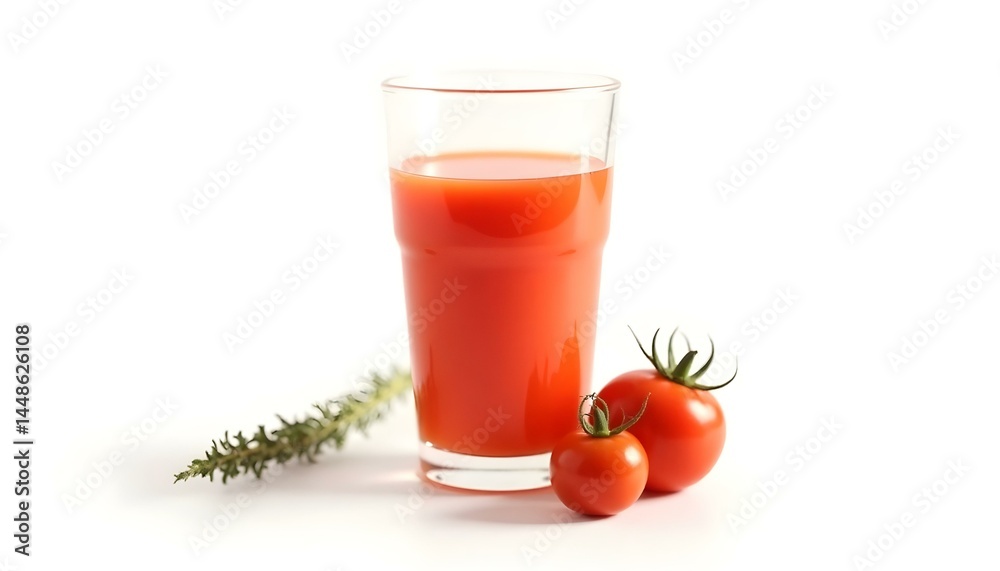 glass of tomato juice isolated on a white background glass of tomato juice isolated on a white background