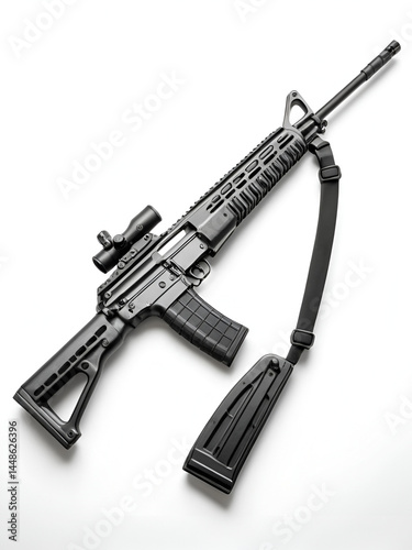 climbing carbine on white background