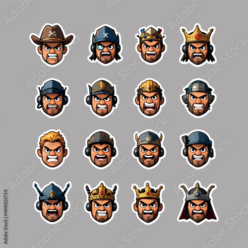 Fantasy Cartoon Character Icons Collection.