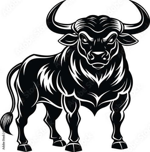 Strong Bull Silhouette