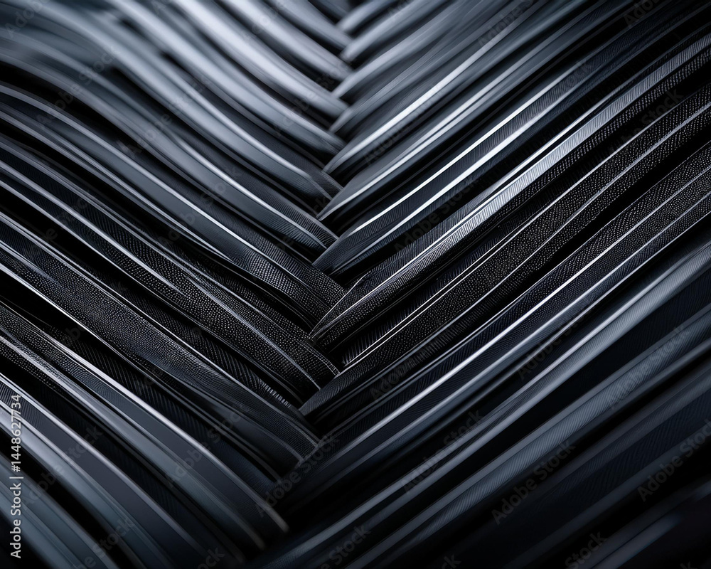 Obraz premium An abstract technical background serves as the backdrop for the intricate patterns and textures of the carbon fiber composite raw material.