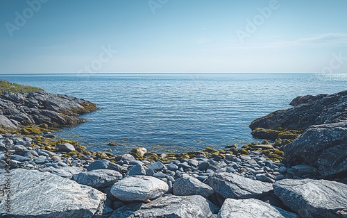 Tranquil coastal scene