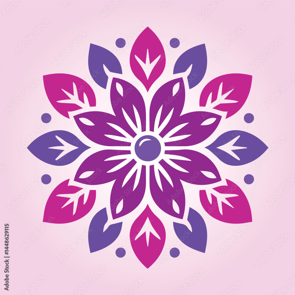 Fototapeta premium black flower droing mandala decorative design