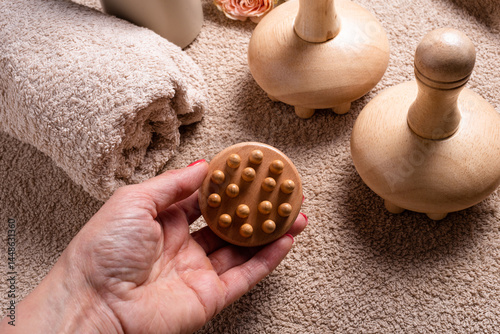 Wood Therapy Massage Tools, Maderoterapia, Manual Mushroom Massagers for Body