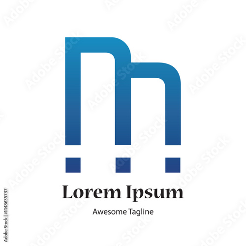 m letter creative logo design icon