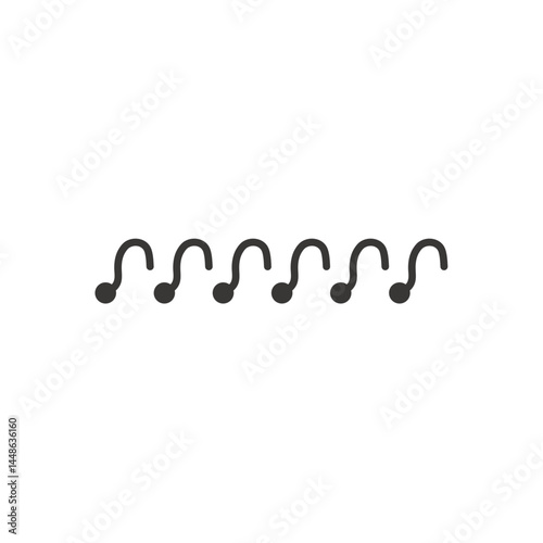 Metal binders. Notebook and calendar clips. Spiral and rings bonding stationery Vector notebook illustration.