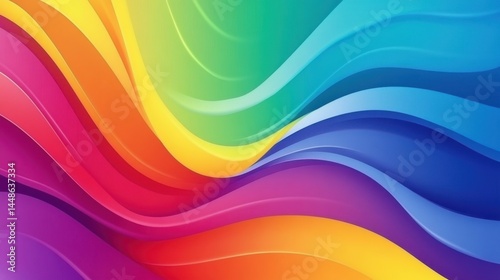 Vibrant spectrum of flowing colors creates a dynamic and visually stunning abstract background showcasing smooth gradients and a modern artistic style