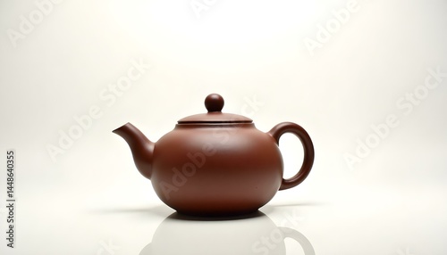 Asian teapot isolated on white background