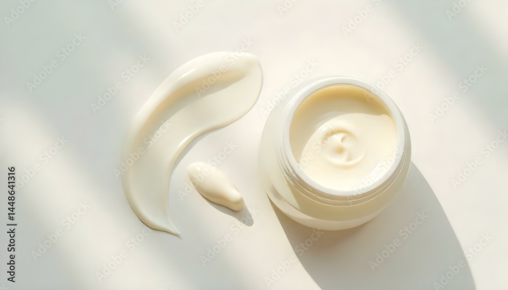 custom made wallpaper toronto digitaltop view of cream tube and jar on white