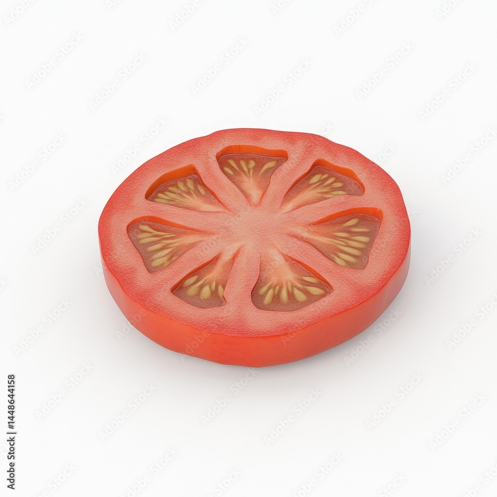 Juicy Red Tomato Slice with Studio Shot, and Food Photography. Juicy Red Tomato Slice with Studio Shot, and Food Photography.