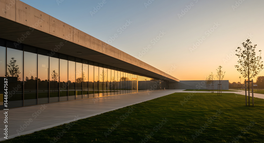 Sleek Modern Architecture Blending With The Serenity of A Picturesque Sunset Sleek Modern Architecture Blending With The Serenity of A Picturesque Sunset