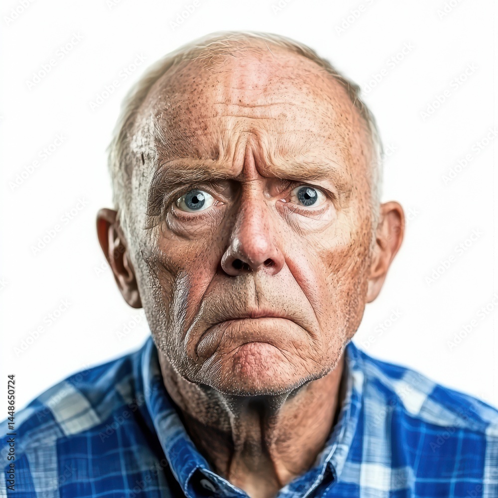 portrait of an old man with blue eyes looking at the camera portrait of an old man with blue eyes looking at the camera