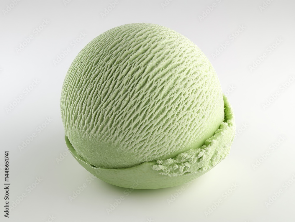 Refreshing Pistachio Ice Cream Scoop. Refreshing Pistachio Ice Cream Scoop.