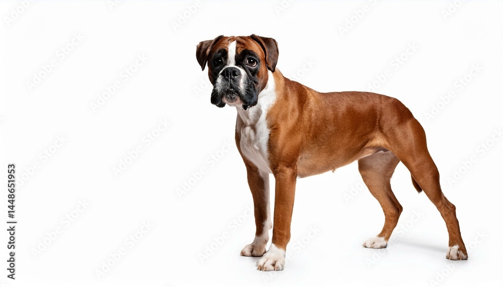 Boxer dog, studio portrait Boxer dog, studio portrait