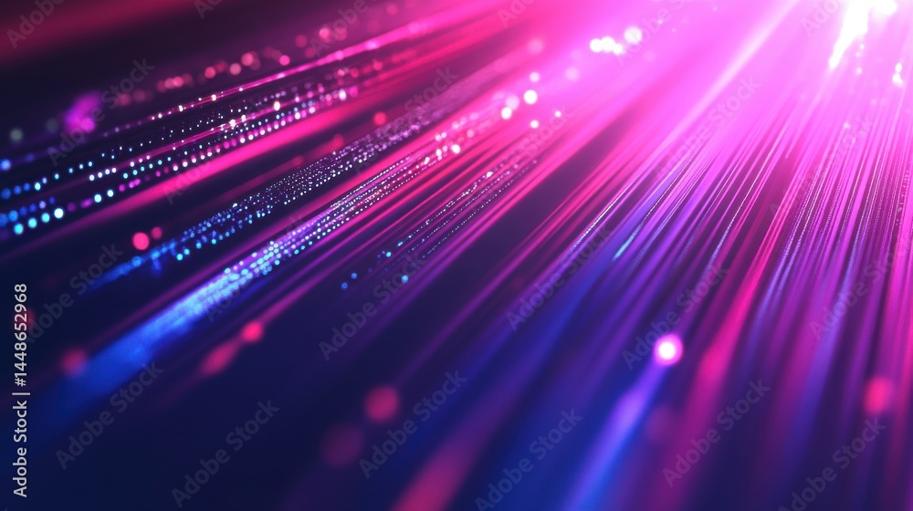 Obraz premium A 4K photo of abstract data center, Ai, machine learning, server, internet, speed. Background for tech titles , news headline.