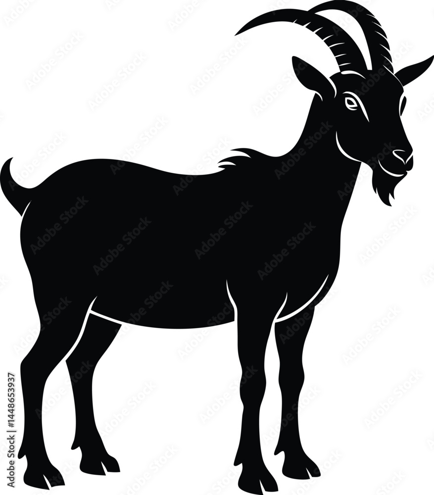 Obraz premium Bold Goat Silhouette