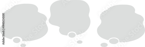 Hand written speech bubble set line art of vague anxieties and simple lines