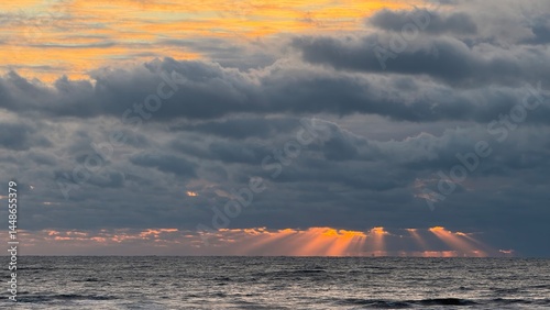Sun Rays Over the Sea