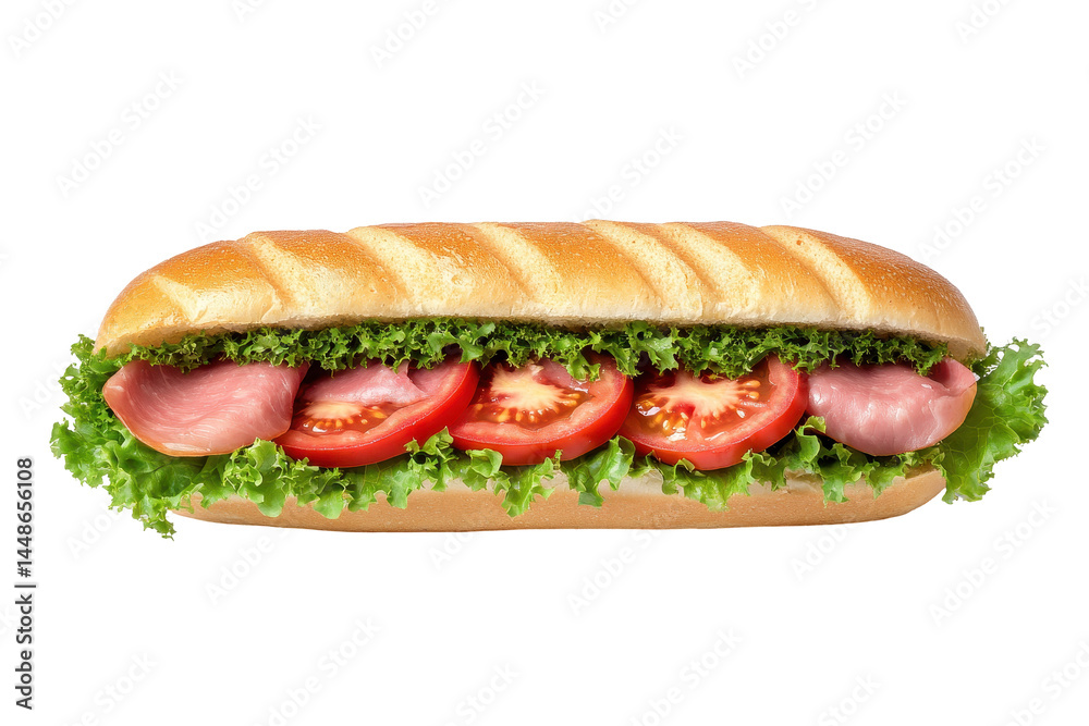 Isolated Ham Sub Sandwich Isolated Ham Sub Sandwich