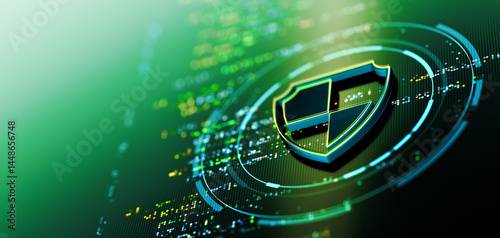 Cyber Security and Data Protection Shield Icon