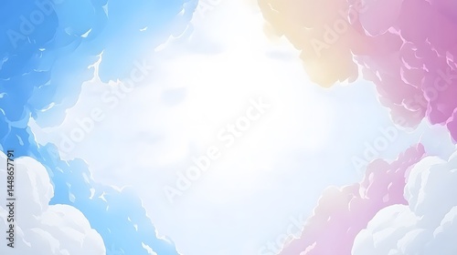 Pastel Sky Cloudscape Dreamy Soft Background