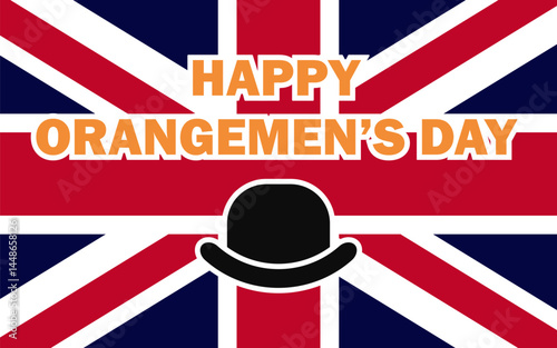 Orangemen's Day. Poster, banner, background. Vector illustration, EPS 10