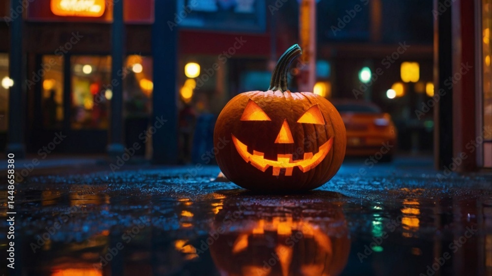 custom made wallpaper toronto digitalNeon jack-o’-lantern