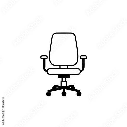 Ergonomic office chair design in minimalistic style  
