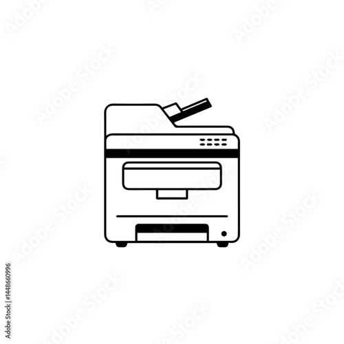 Office printer in black and white design  