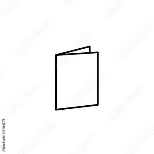 Blank business brochure mockup template on white background  