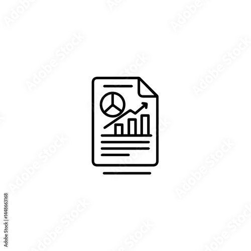 Business report illustrating growth trends on a document  