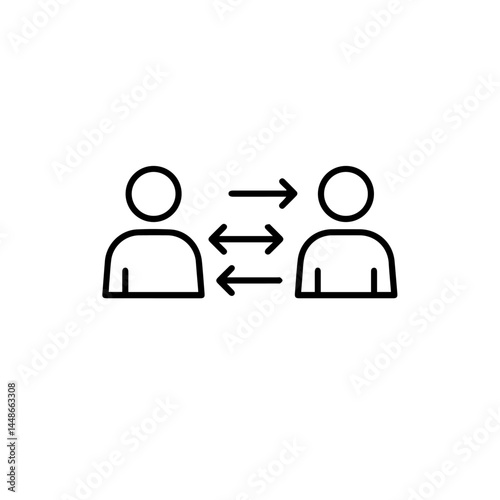 People exchanging ideas in a minimalist design  