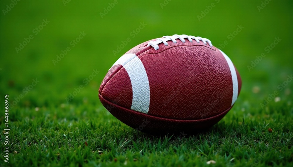 Overhead shot of a perfectly spiraled football, touchdown, action Overhead shot of a perfectly spiraled football, touchdown, action