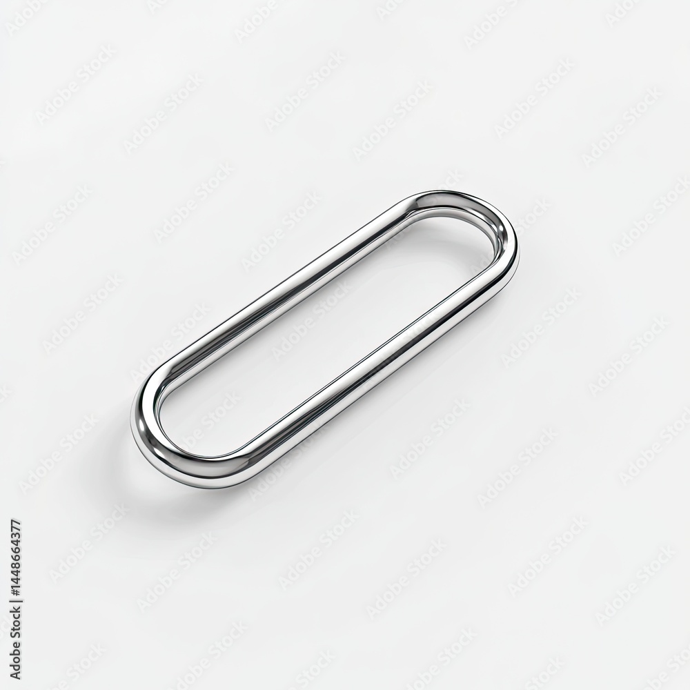 Sleek Oval Chrome Metal Handle: Modern Design for Interior Spaces