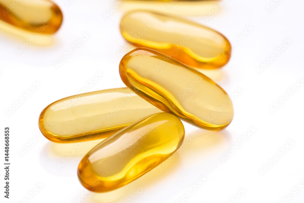 Dietary supplement containing omega 3 fish oil capsules