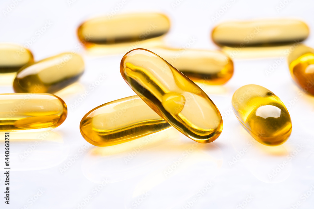 Dietary supplement containing omega 3 fish oil capsules