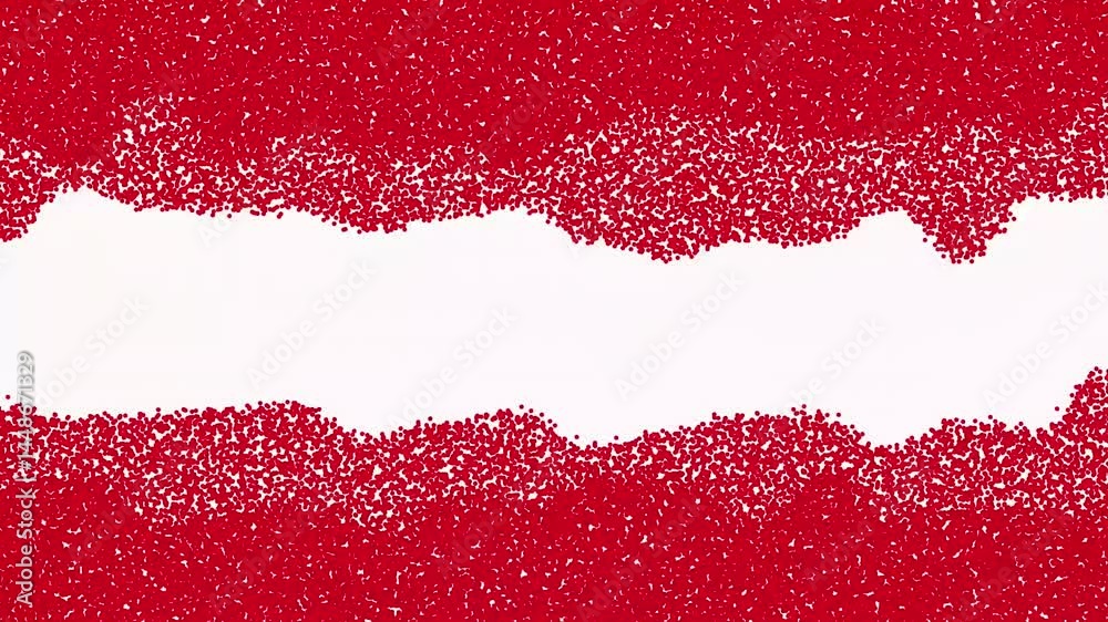 Red particle reveals animation, Dynamic dust transition effect